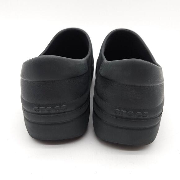 Crocs Felicity Clogs Womens Size 9 Slip On Mules Black Rubber Shoes Dual Comfort - Picture 6 of 9